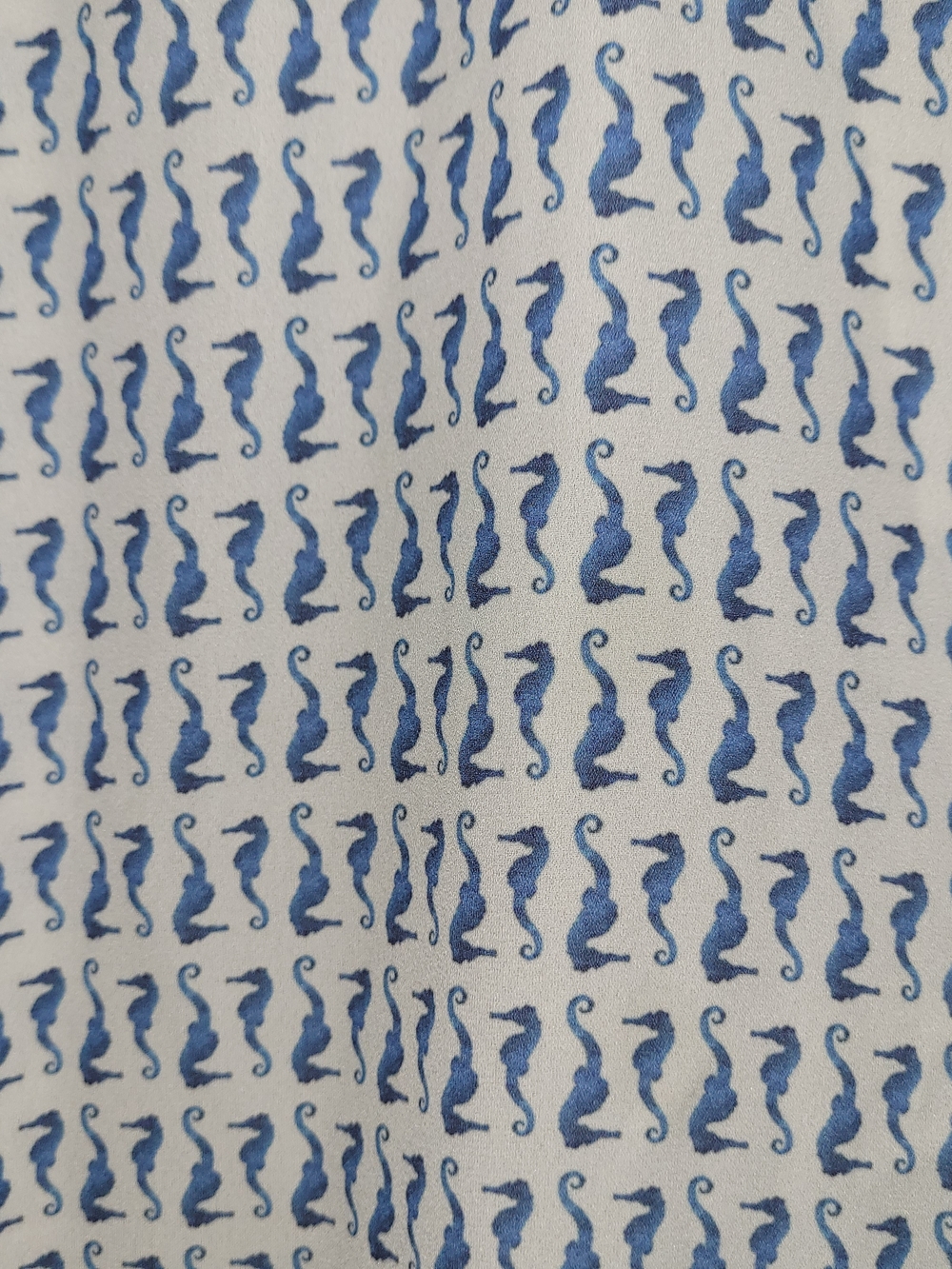 Contemporaine Simons Nautical Seahorse Blouse Blue White L - Picture 6 of 6